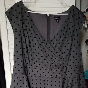 Torrid polka dot peplum wiggle dress sz 22